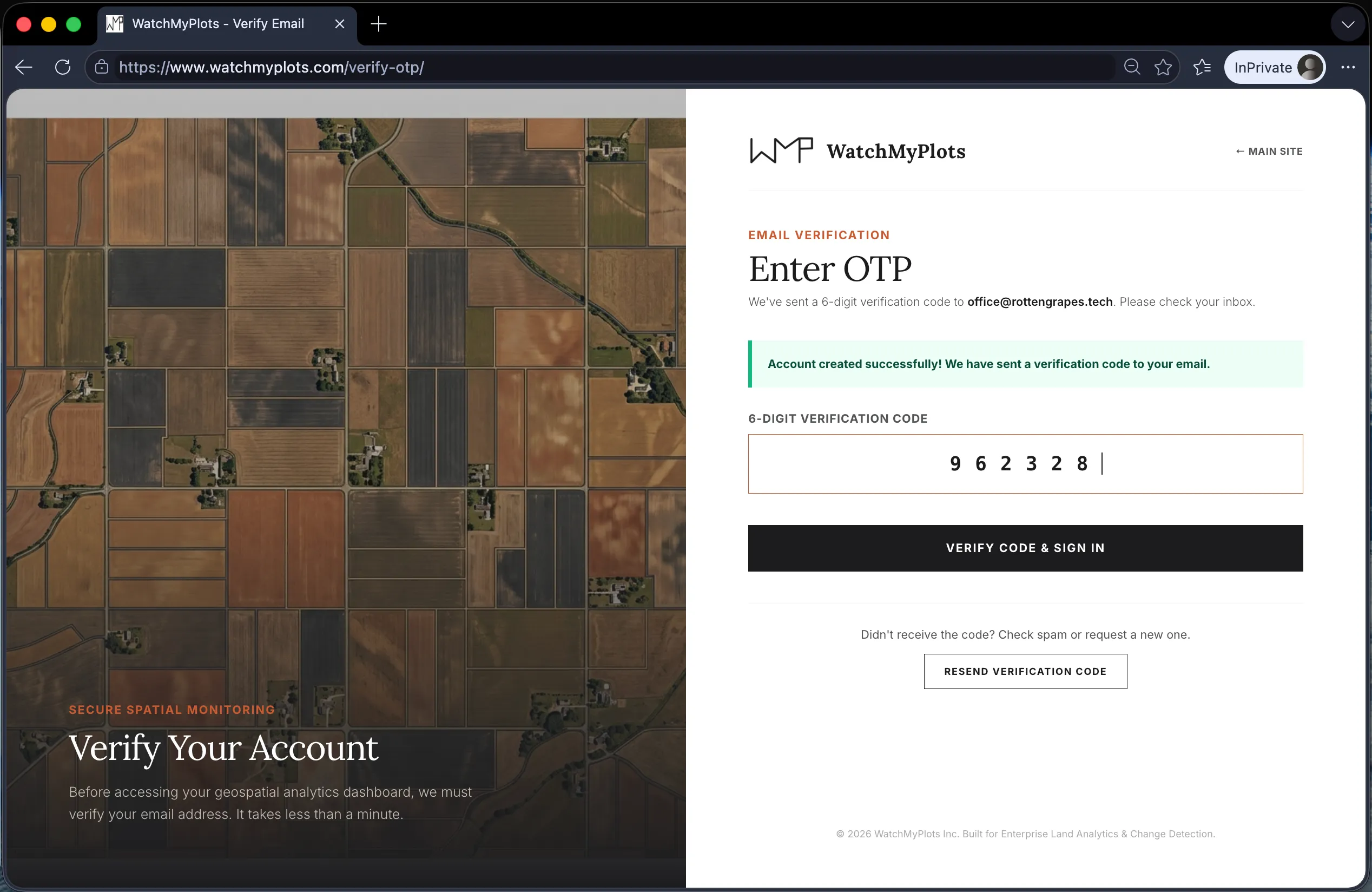 OTP Verification Page